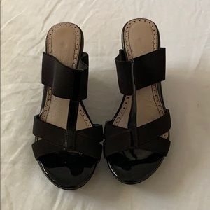 Charles David Black Dress Wedges